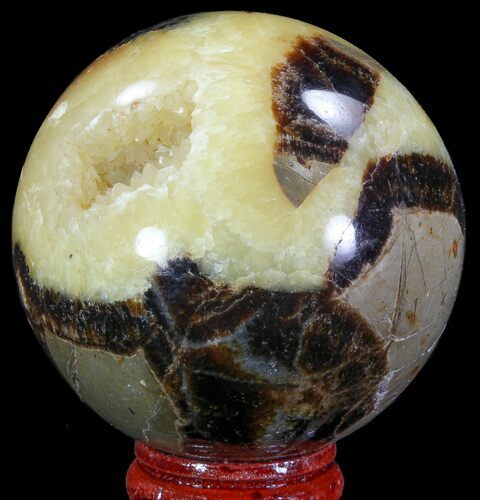 Polished Septarian Sphere - Madagascar #67831
